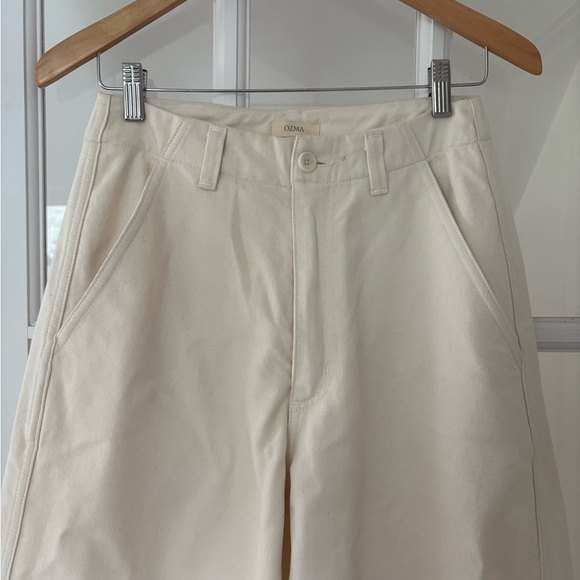 SOLD*** Ozma Field Pants in Cream Cotton Canvas - Picture 2 of 5